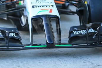 World © Octane Photographic Ltd. 2014 Formula 1 Winter Testing, Circuito de Velocidad, Jerez. Tuesday 27th January 2014. Sahara Force India VJM07 launched by Nico Hulkenburg and Sergio Perez. Tech details. Digital Ref: 0883lb1d9954