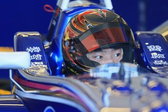 World © Octane Photographic Ltd. Cooper Tyres British Formula 3 Media Day, Castle Donington, Tuesday 8th April 2014. Carlin - Dallara F310 Volkwagen - Peter Li Zhi Cong. Digital Ref : 0903lb1d3615