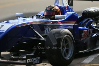 World © Octane Photographic Ltd. Cooper Tyres British Formula 3 Media Day, Castle Donington, Tuesday 8th April 2014. Carlin - Dallara F310 Volkwagen - Peter Li Zhi Cong. Digital Ref : 0903lb1d3750