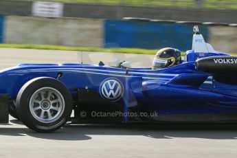 World © Octane Photographic Ltd. Cooper Tyres British Formula 3 Media Day, Castle Donington, Tuesday 8th April 2014. Carlin - Dallara F310 Volkwagen - Sam Brabham. Digital Ref : 0903lb1d3777