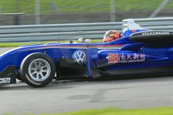 World © Octane Photographic Ltd. Cooper Tyres British Formula 3 Media Day, Castle Donington, Tuesday 8th April 2014. Carlin - Dallara F310 Volkwagen - Peter Li Zhi Cong. Digital Ref : 0903lb1d3848