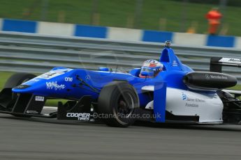 World © Octane Photographic Ltd. Cooper Tyres British Formula 3 Media Day, Castle Donington, Tuesday 8th April 2014. Double R Racing - Dallara F308 Mercedes HWA – Camren Kaminsky. Digital Ref : 0903lb1d3911