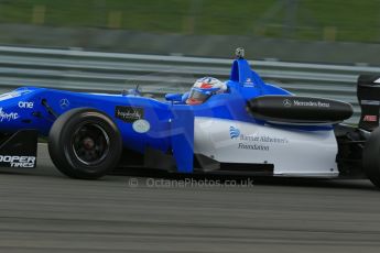 World © Octane Photographic Ltd. Cooper Tyres British Formula 3 Media Day, Castle Donington, Tuesday 8th April 2014. Double R Racing - Dallara F308 Mercedes HWA – Camren Kaminsky. Digital Ref : 0903lb1d3915