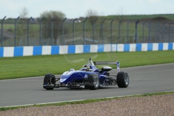 World © Octane Photographic Ltd. Cooper Tyres British Formula 3 Media Day, Castle Donington, Tuesday 8th April 2014. Carlin - Dallara F310 Volkwagen - Sam Brabham. Digital Ref : 0903lb1d4046