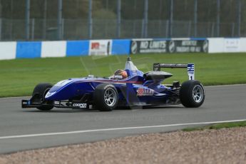 World © Octane Photographic Ltd. Cooper Tyres British Formula 3 Media Day, Castle Donington, Tuesday 8th April 2014. Carlin - Dallara F310 Volkwagen - Peter Li Zhi Cong. Digital Ref : 0903lb1d4064