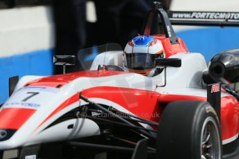 World © Octane Photographic Ltd. Cooper Tyres British Formula 3 Media Day, Castle Donington, Tuesday 8th April 2014. Fortec Motorsports - Dallara F312 Mercedes HWA – Matt Rao. Digital Ref : 0903lb1d4114