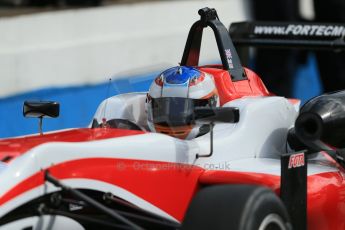 World © Octane Photographic Ltd. Cooper Tyres British Formula 3 Media Day, Castle Donington, Tuesday 8th April 2014. Fortec Motorsports - Dallara F312 Mercedes HWA – Matt Rao. Digital Ref : 0903lb1d4120