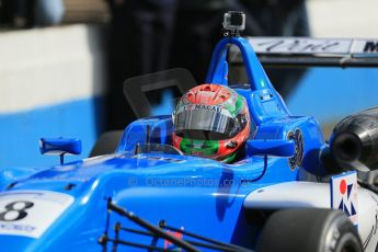 World © Octane Photographic Ltd. Cooper Tyres British Formula 3 Media Day, Castle Donington, Tuesday 8th April 2014. Double R Racing - Andy Chang - Dallara F312 Mercedes HWA. Digital Ref : 0903lb1d4145