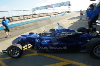 World © Octane Photographic Ltd. Cooper Tyres British Formula 3 Media Day, Castle Donington, Tuesday 8th April 2014. Carlin - Dallara F310 Volkwagen - Sam Brabham. Digital Ref : 0903lb1d9700