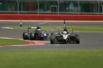 World © Octane Photographic Ltd. BRDC Formula 4 Qualifying, Silverstone, UK, Saturday 16th August 2014. MSV F4-013. HHC Motorsport. Sennan Fielding and SWR – Sean Walkinshaw Racing. Jordan Albert. Digital Ref : 1075LB1D4927