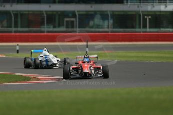 World © Octane Photographic Ltd. BRDC Formula 4 Qualifying, Silverstone, UK, Saturday 16th August 2014. MSV F4-013. HHC Motorsport. Will Palmer and Douglas Motorsport. Rodrigo Fonseca. Digital Ref : 1075LB1D4952