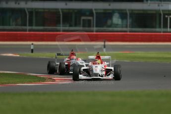 World © Octane Photographic Ltd. BRDC Formula 4 Qualifying, Silverstone, UK, Saturday 16th August 2014. MSV F4-013. Lanan Racing. Struan Moore and Arjun Maini. Digital Ref : 1075LB1D4961