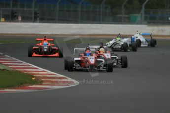 World © Octane Photographic Ltd. BRDC Formula 4 Race 1, Silverstone, UK, Saturday 16th August 2014. MSV F4-013. Hillspeed. Rahul Raj Mayer and Gustavo Lima. Digital Ref : 1076LB1D5046