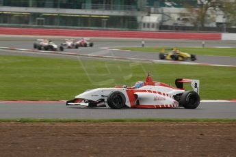 World © Octane Photographic Ltd. BRDC Formula 4 Championship. MSV F4-013. Silverstone, Sunday 27th April 2014. Lanan Racing – George Russell. Digital Ref : 0914lb1d1968