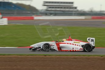 World © Octane Photographic Ltd. BRDC Formula 4 Championship. MSV F4-013. Silverstone, Sunday 27th April 2014. Lanan Racing - Arjun Maini. Digital Ref : 0914lb1d2076