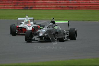 World © Octane Photographic Ltd. BRDC Formula 4 Championship. MSV F4-013. Silverstone, Sunday 27th April 2014. Mark Godwin Racing (MGR) - Michael Claessens and Douglas Motorsport - Charlie Eastwood. Digital Ref : 0914lb1d8977