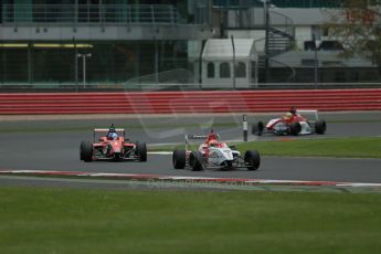 World © Octane Photographic Ltd. BRDC Formula 4 Championship. MSV F4-013. Silverstone, Sunday 27th April 2014. Lanan Racing - Arjun Maini and HHC Motorsport - Will Palmer. Digital Ref : 0914lb1d8982