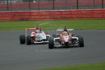 World © Octane Photographic Ltd. BRDC Formula 4 Championship. MSV F4-013. Silverstone, Sunday 27th April 2014. Hillspeed - Gustavo Lima and Lanan Racing – George Russell. Digital Ref : 0914lb1d9017