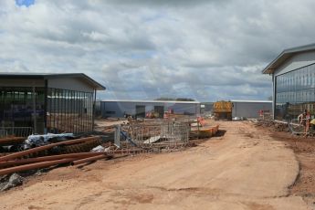 World © Octane Photographic Ltd. 8th April 2014 - FIA Formula E Head Quarters under construction - Donington Park. Digital Ref : 0890lb1d4180