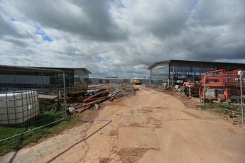World © Octane Photographic Ltd. 8th April 2014 - FIA Formula E Head Quarters under construction - Donington Park. Digital Ref : 0890lb1d4194