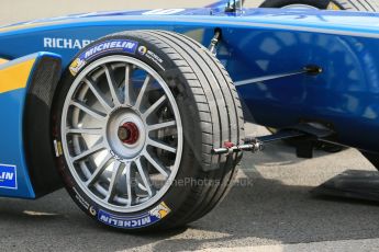 World © Octane Photographic Ltd. FIA Formula E testing – Donington Park 3rd July 2014. Spark-Renault SRT_01E. e.dams-Renault. Digital Ref : 1005LB1D6223