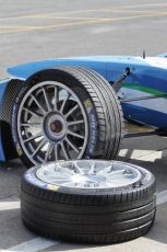 World © Octane Photographic Ltd. FIA Formula E testing – Donington Park 19th August 2014. Spark-Renault SRT_01E. TrulliGP - Jarno Trulli and Michelin 18inch wheels and tyres. Digital Ref : 1077LB1D5118