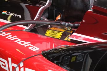 World © Octane Photographic Ltd. FIA Formula E testing – Donington Park 19th August 2014. Spark-Renault SRT_01E. Mahindra Racing - Karun Chandhok. Digital Ref : 1077LB1D5191