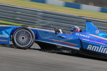 World © Octane Photographic Ltd. FIA Formula E testing – Donington Park 19th August 2014. Spark-Renault SRT_01E. Amlin Aguri - Katherine Legge. Digital Ref : 1077LB1D5271