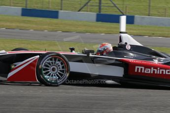 World © Octane Photographic Ltd. FIA Formula E testing – Donington Park 19th August 2014. Spark-Renault SRT_01E. Mahindra Racing - Karun Chandhok. Digital Ref : 1077LB1D5279