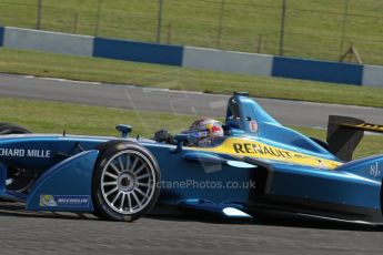 World © Octane Photographic Ltd. FIA Formula E testing – Donington Park 19th August 2014. Spark-Renault SRT_01E. e.dams-Renault - Sebastien Buemi. Digital Ref : 1077LB1D5314