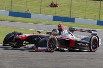 World © Octane Photographic Ltd. FIA Formula E testing – Donington Park 19th August 2014. Spark-Renault SRT_01E. Venturi - Nick Heidfeld. Digital Ref : 1077LB1D5317