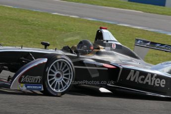 World © Octane Photographic Ltd. FIA Formula E testing – Donington Park 19th August 2014. Spark-Renault SRT_01E. Dragon Racing – Jerome d’Ambrosio. Digital Ref : 1077LB1D5331