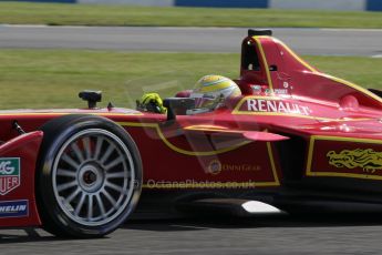 World © Octane Photographic Ltd. FIA Formula E testing – Donington Park 19th August 2014. Spark-Renault SRT_01E. China Racing – Nelson Piquet Jnr. Digital Ref : 1077LB1D5385