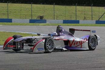 World © Octane Photographic Ltd. FIA Formula E testing – Donington Park 19th August 2014. Spark-Renault SRT_01E. Virgin Racing - Sam Bird. Digital Ref : 1077LB1D5388