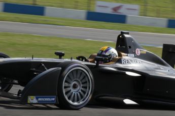 World © Octane Photographic Ltd. FIA Formula E testing – Donington Park 19th August 2014. Spark-Renault SRT_01E. Amlin Aguri - Katherine Legge. Digital Ref : 1077LB1D5430