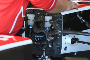 World © Octane Photographic Ltd. FIA Formula E testing – Donington Park 19th August 2014. Spark-Renault SRT_01E. Mahindra Racing - Karun Chandhok. Digital Ref : 1077LB1D5447