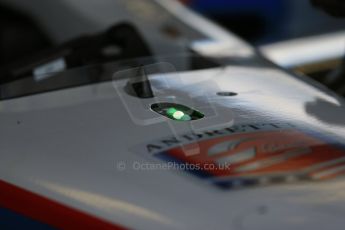 World © Octane Photographic Ltd. FIA Formula E testing – Donington Park 19th August 2014. Spark-Renault SRT_01E. Andretti Autosport logo and charge indicators. Digital Ref : 1077LB1D5583