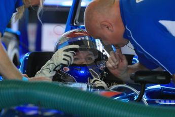 World © Octane Photographic Ltd. FIA Formula E testing – Donington Park 19th August 2014. Spark-Renault SRT_01E. Amlin Aguri - Katherine Legge. Digital Ref : 1077LB1D5609