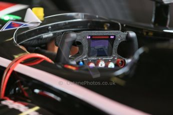 World © Octane Photographic Ltd. FIA Formula E testing – Donington Park 19th August 2014. Spark-Renault SRT_01E. Mahindra Racing car on charge. Digital Ref : 1077LB1D5763