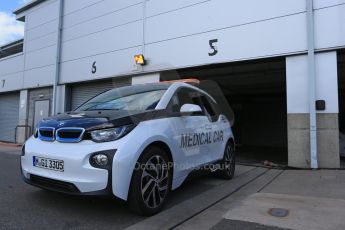 World © Octane Photographic Ltd. FIA Formula E testing – Donington Park 19th August 2014. BMW i3 Medical Car. Digital Ref :