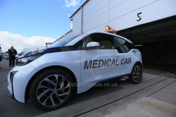 World © Octane Photographic Ltd. FIA Formula E testing – Donington Park 19th August 2014. BMW i3 Medical Car. Digital Ref :