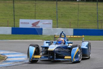 World © Octane Photographic Ltd. FIA Formula E testing – Donington Park 19th August 2014. Spark-Renault SRT_01E. e.dams-Renault - Sebastien Buemi. Digital Ref :