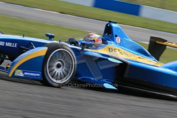 World © Octane Photographic Ltd. FIA Formula E testing – Donington Park 19th August 2014. Spark-Renault SRT_01E. e.dams-Renault - Sebastien Buemi. Digital Ref :