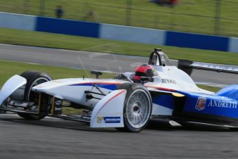 World © Octane Photographic Ltd. FIA Formula E testing – Donington Park 19th August 2014. Spark-Renault SRT_01E. Andretti Autosport - Franck Montagny. Digital Ref :