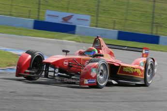 World © Octane Photographic Ltd. FIA Formula E testing – Donington Park 19th August 2014. Spark-Renault SRT_01E. China Racing – T.Garcia. Digital Ref : 1077LB1D5913