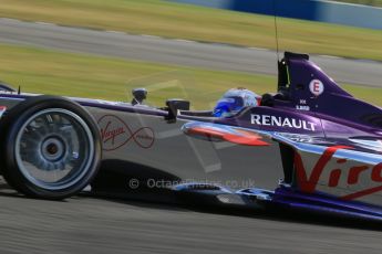 World © Octane Photographic Ltd. FIA Formula E testing – Donington Park 19th August 2014. Spark-Renault SRT_01E. Virgin Racing - Sam Bird. Digital Ref : 1077LB1D5932