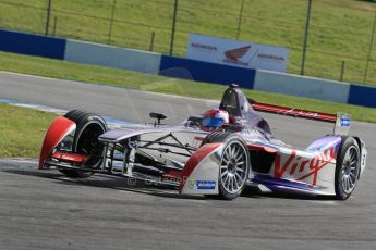 World © Octane Photographic Ltd. FIA Formula E testing – Donington Park 19th August 2014. Spark-Renault SRT_01E. Virgin Racing - Sam Bird. Digital Ref : 1077LB1D5954