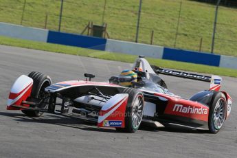 World © Octane Photographic Ltd. FIA Formula E testing – Donington Park 19th August 2014. Spark-Renault SRT_01E. Mahindra Racing - Bruno Senna. Digital Ref : 1077LB1D6016