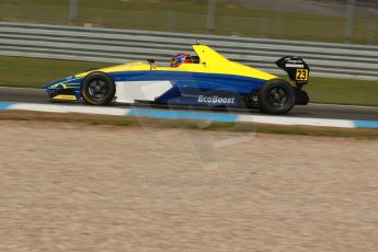 World © Octane Photographic Ltd. Donington Park test, Thursday 17th April 2014. Dunlop MSA Formula Ford Championship of Great Britain. Falcon Motorsport - Chris Mealin - Mygale M12-SJ/Swindon. Digital Ref : 0905lb1d0153