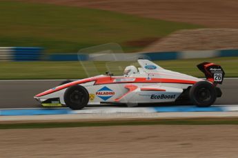 World © Octane Photographic Ltd. Donington Park test, Thursday 17th April 2014. Dunlop MSA Formula Ford Championship of Great Britain. Radical Motorsport - Juan Rosso - Mygale M12-SJ/Mountune. Digital Ref : 0905lb1d0276